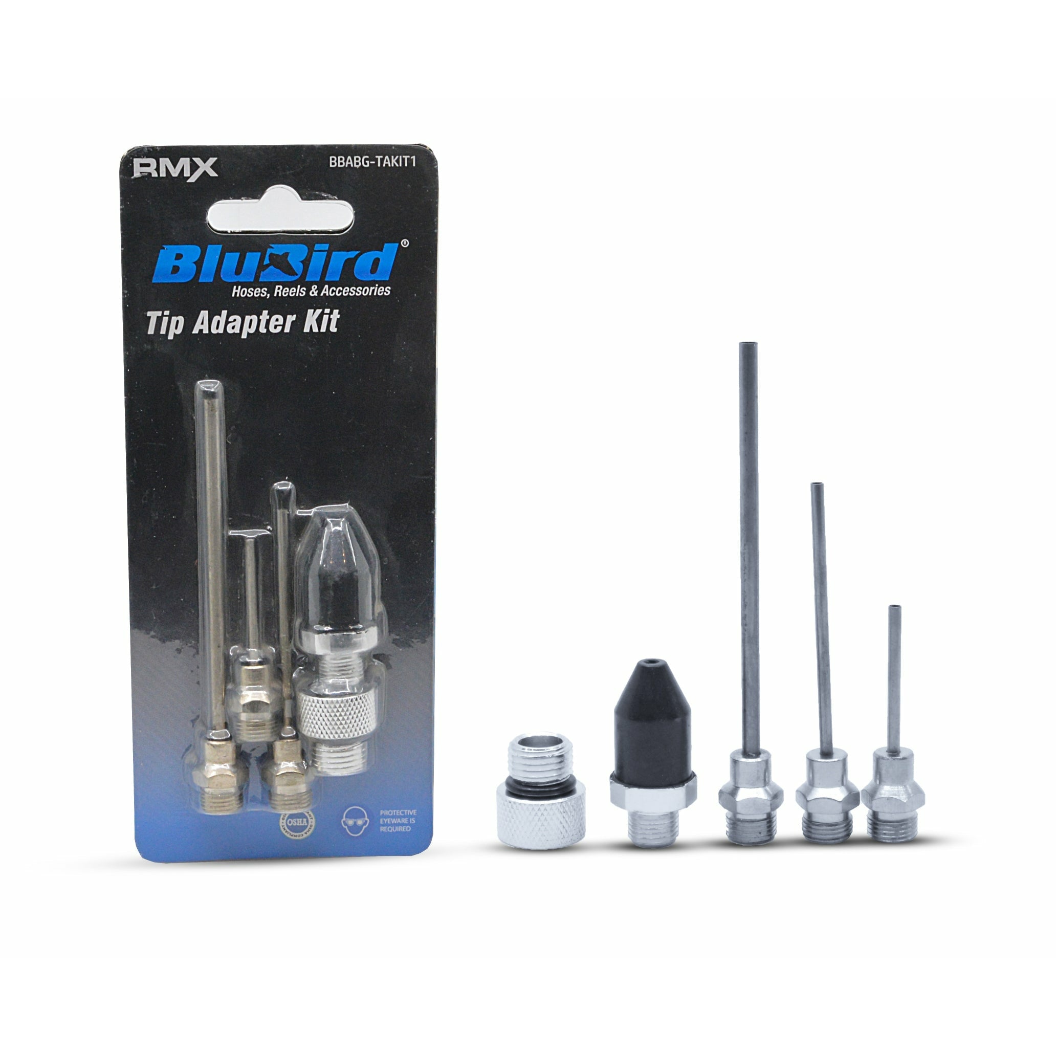 BluBird Next-Gen Air Blow Gun 5 Pc Tip Adaptor Kit