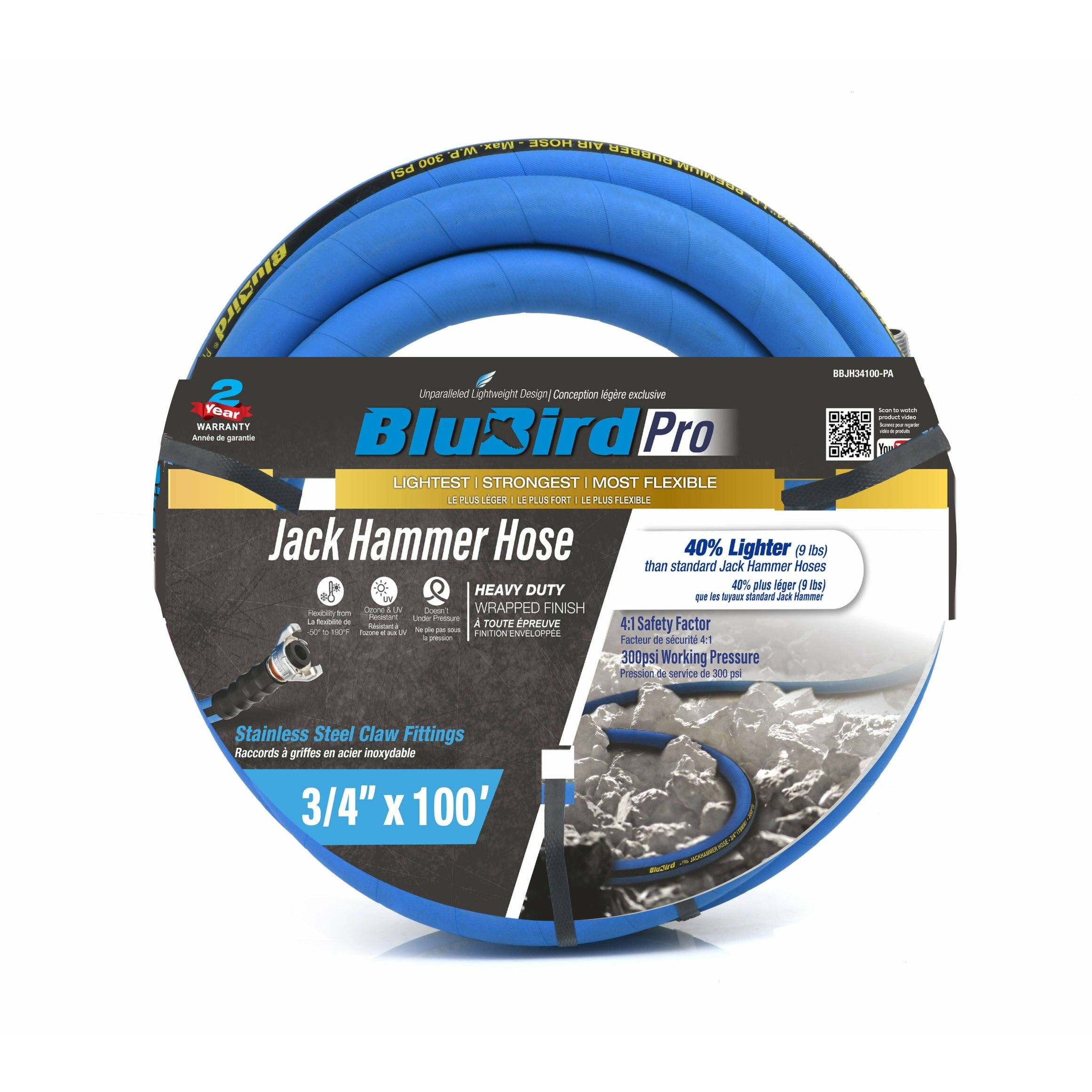 BluBird Jack Hammer Hose 3/4" x 100'-4009.32.00