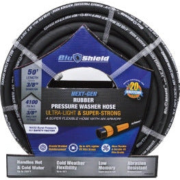 Blushield Rubber Pressure Washer Hose 3/8" x 50'